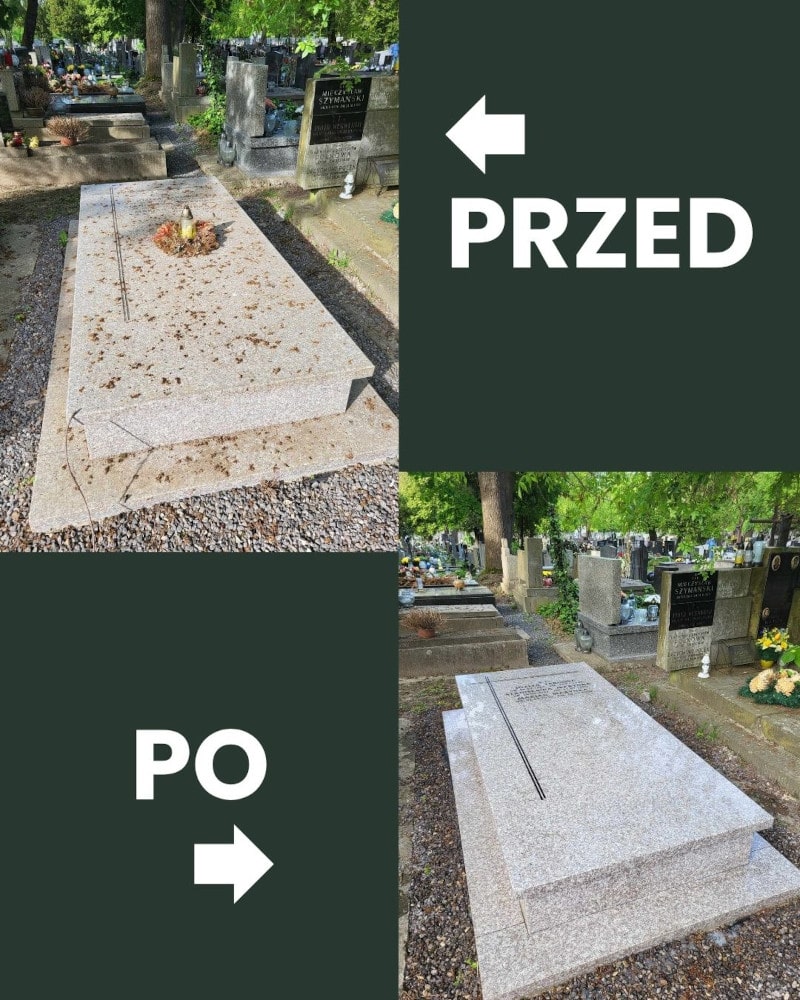 Polerowanie nagrobków granitowych – połysk i&nbsp;elegancja.