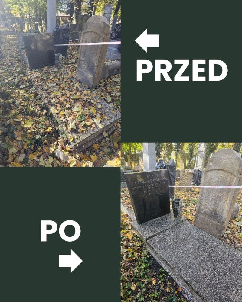 Liternictwo nagrobkowe Kraków – nowe napisy na płycie.