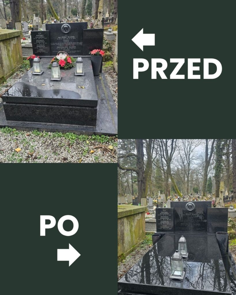 Polerowanie nagrobków marmurowych – przywracanie blasku.